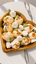 Flower Marshmallow Heart-shaped Gift Box Yellow