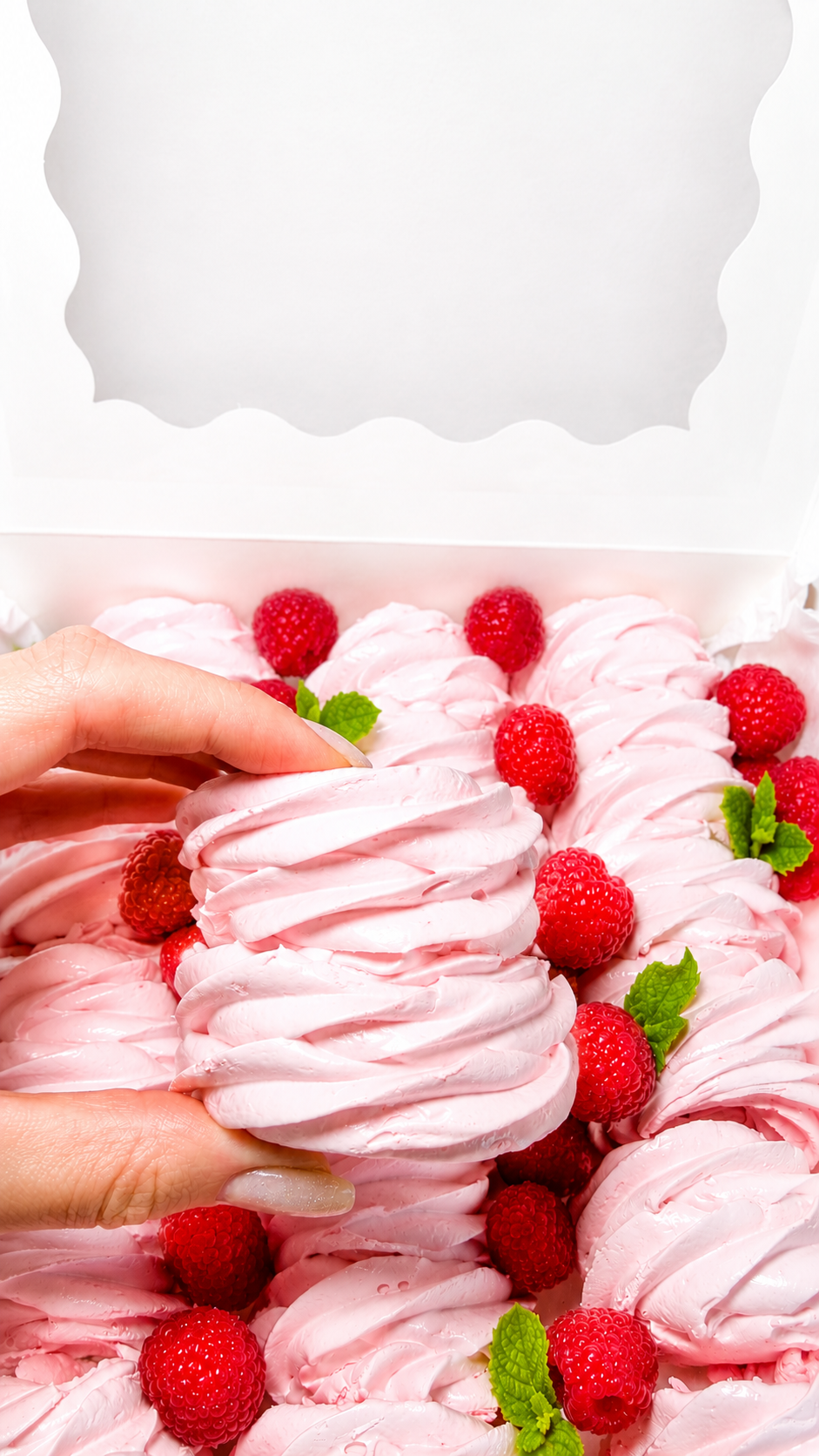 Raspberry Marshmallow Scroll Gift Box