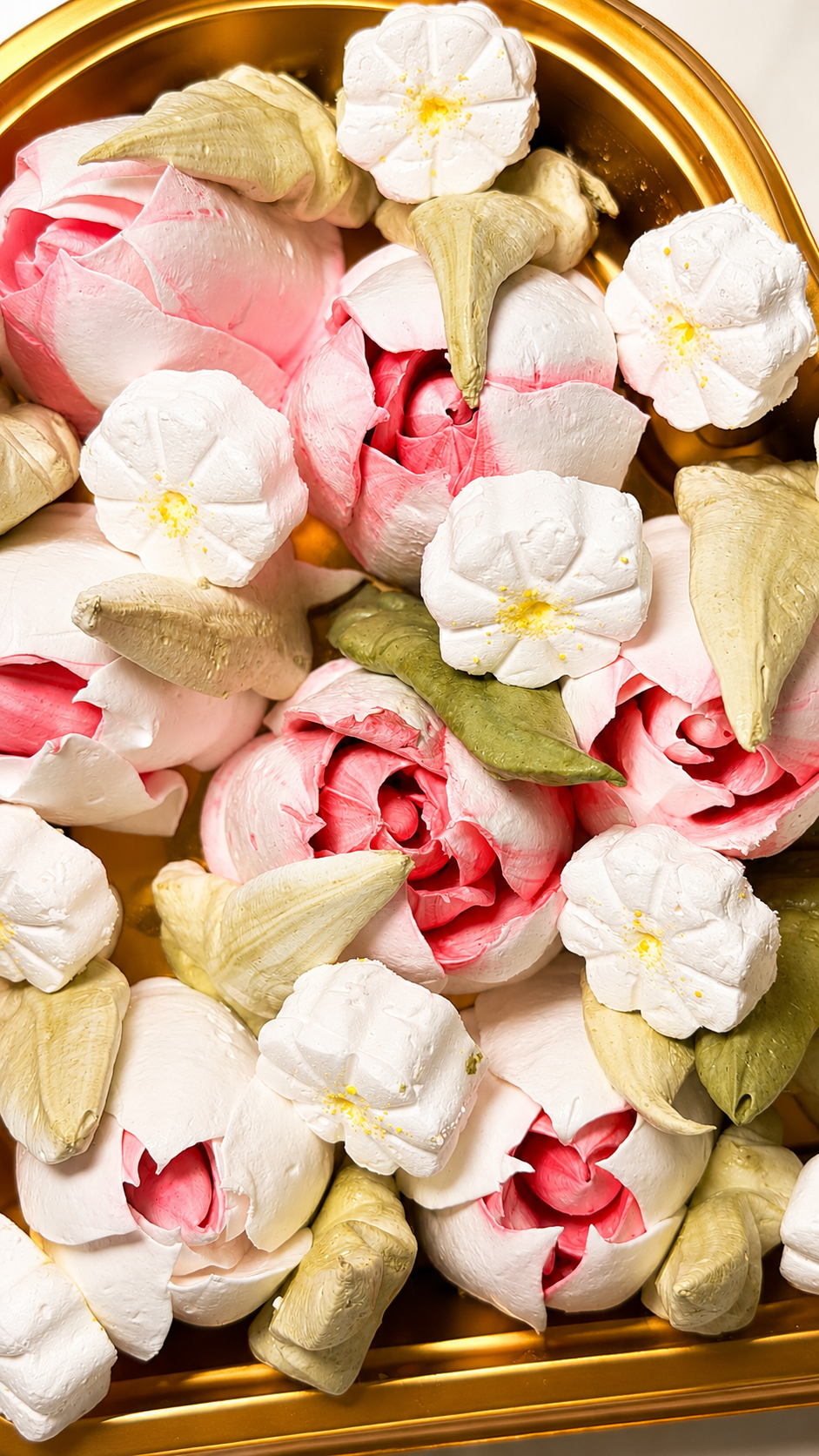 Flower Marshmallow Heart-shaped Gift Box Pink