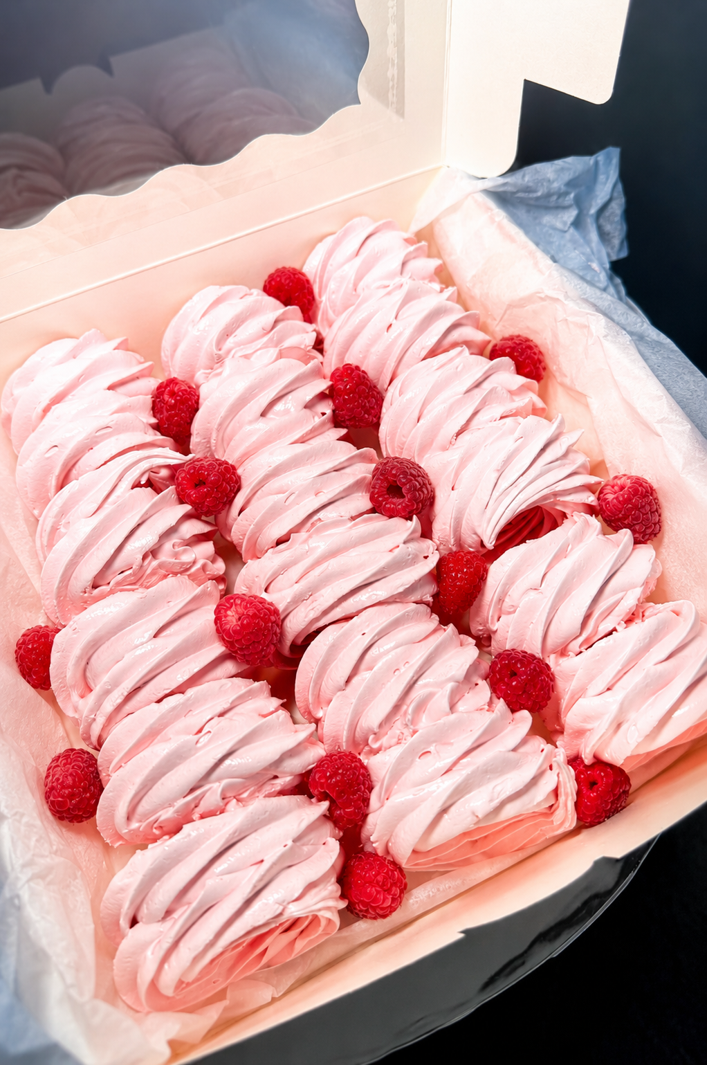 Raspberry Marshmallow Scroll Gift Box