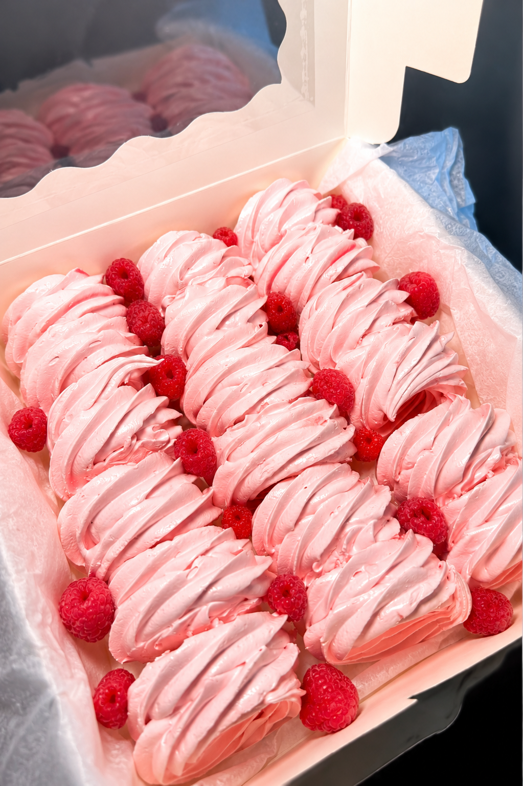 Raspberry Marshmallow Scroll Gift Box