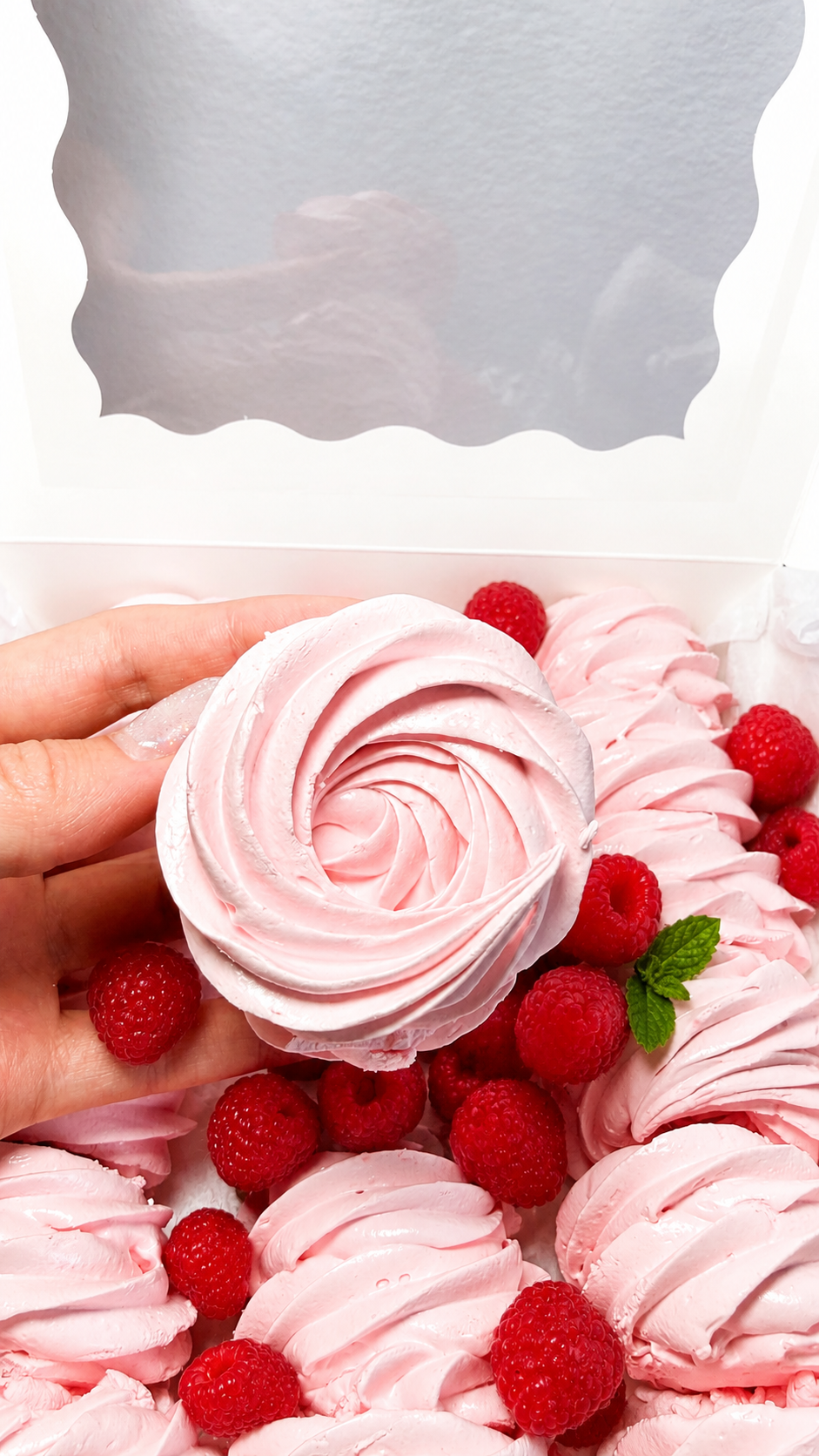 Raspberry Marshmallow Scroll Gift Box
